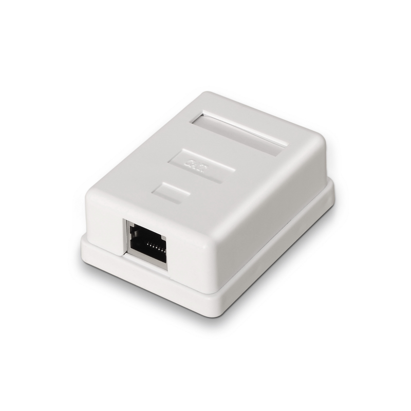 ROSETA DE SUPERFICIE AISENS RJ45 CAT-6 FTP 1 TOMA BLANCO