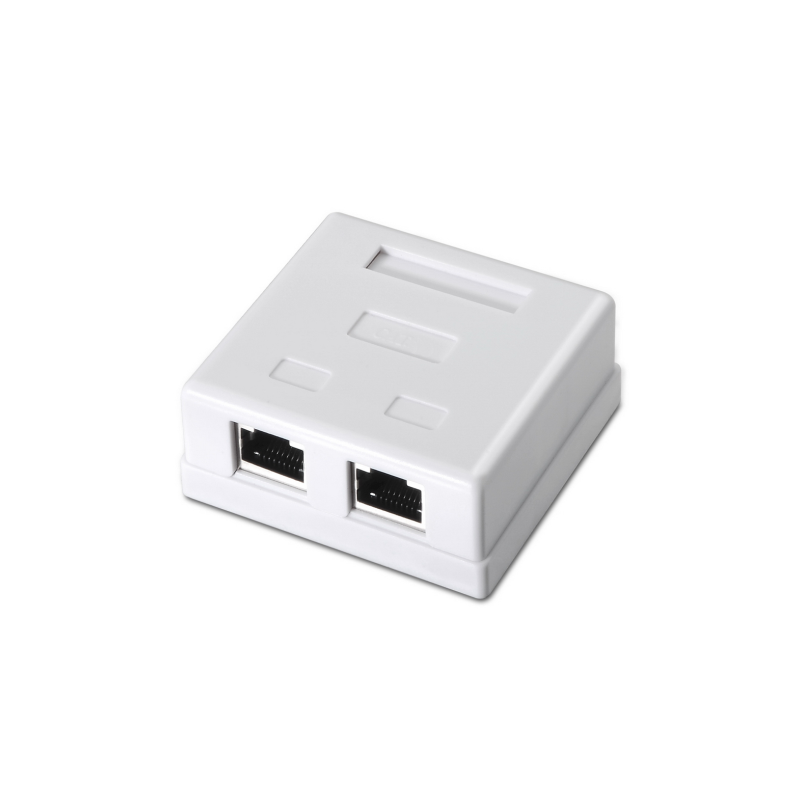 ROSETA DE SUPERFICIE AISENS RJ45 CAT-6 FTP 2 TOMAS BLANCO