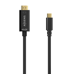 CABLE CONVERSOR AISENS 4K30HZ USB-C-M-HDMI-M NEGRO 0-8M