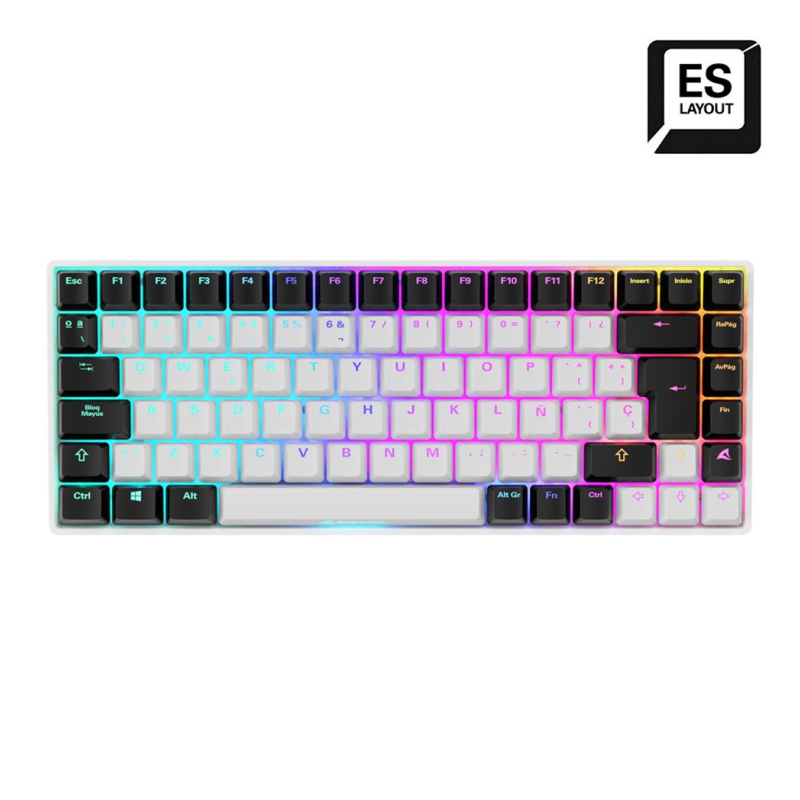 TECLADO SHARKOON SKILLER SGK50 S3 ES BLANCO