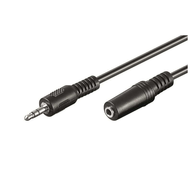 CABLE AUDIO ESTEREO EWENT JACK 3,5mm MACHO A 3,5mm HEMBRA 3m