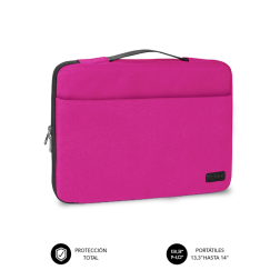 FUNDA PORTATIL SUBBLIM FUNDA ORDENADOR ELEGANT LAPTOP SLEEVE 13,3-14" PINK