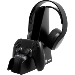 SOPORTE DE CARGA SNAKEBYTE PARA GAMEPAD PS5 Y AURICULARES DUAL CHARGE NEGRO