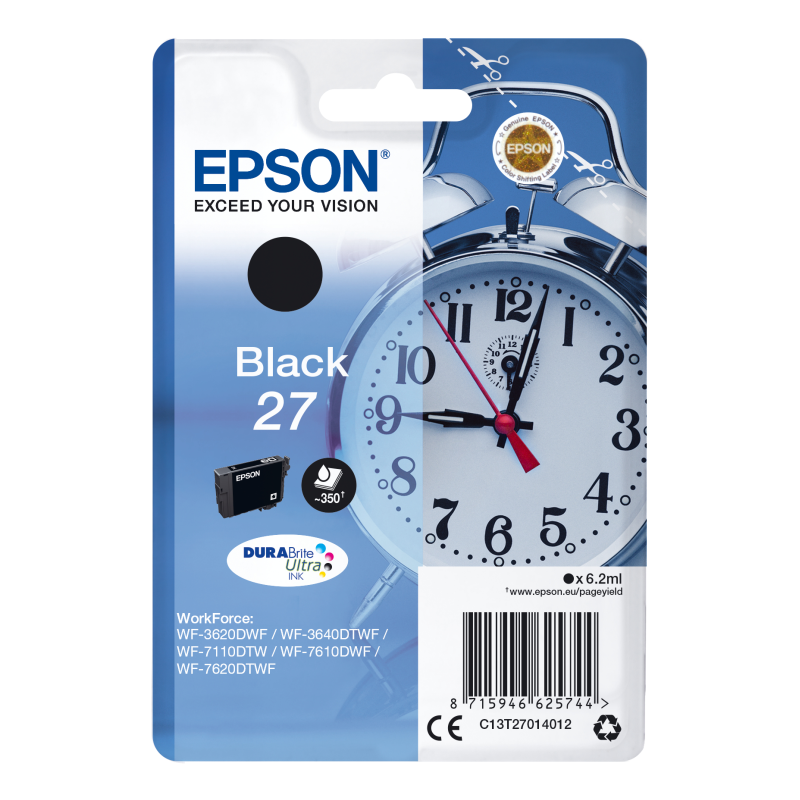 TINTA EPSON DURABRITE 27 NEGRO WF3000 Y WF7000