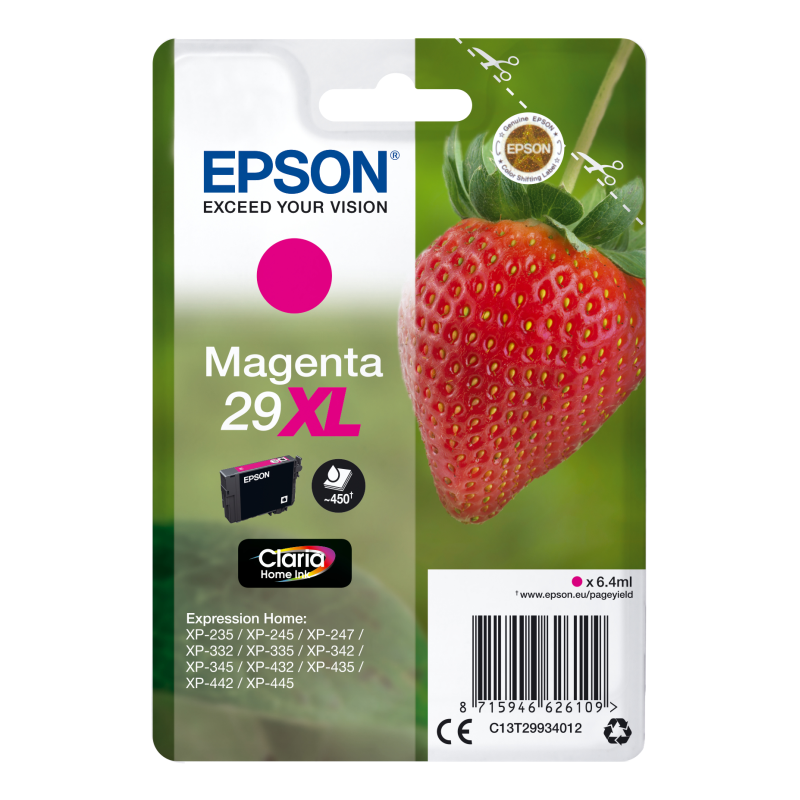 TINTA EPSON CLARIA 29XL MAGENTA XP235 XP332 XP335 XP432 XP435