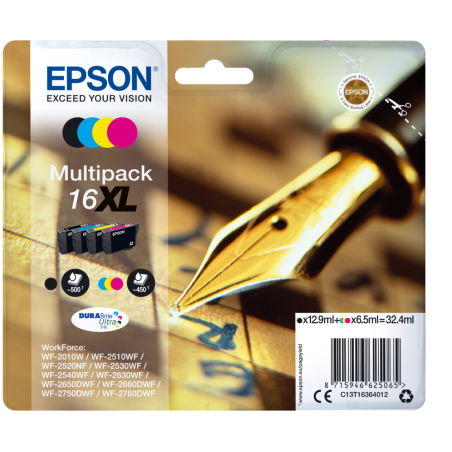 TINTA EPSON DURABRITE 16XL MULTIPACK 4 WF2630WF WF2010