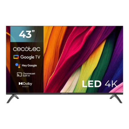 TELEVISION LED DE 43" CECOTEC 4K UHD GOOGLE TV HDMI USB GOOGLE VOICE CHROMECAST