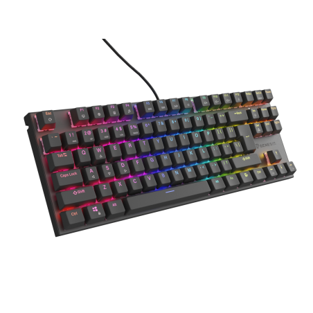 TECLADO GAMING GENESIS THOR 303 TKL RGB NEG MECANIC SWITCH PEACH SILEN HOT SWAP