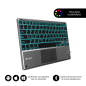 Teclado Compacto Inalámbrico por Bluetooth Subblim Touchpad Smart Blacklit- Gris