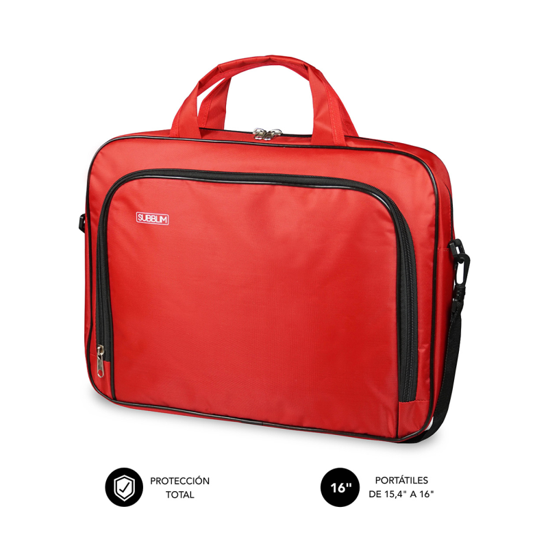 Maletín Subblim Oxford para Portátiles hasta 16"- Rojo