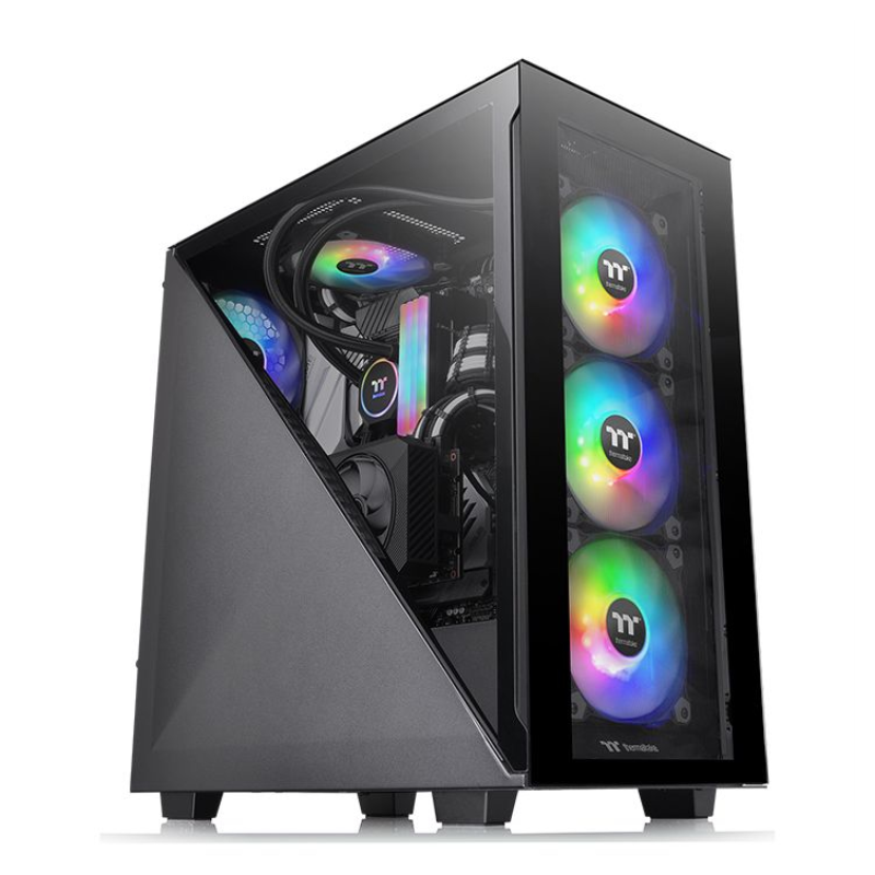 CAJA THERMALTAKE DIVIDER 300 TG ARGB ATX 2XUSB 3-2 SIN FUENTE NEGRO