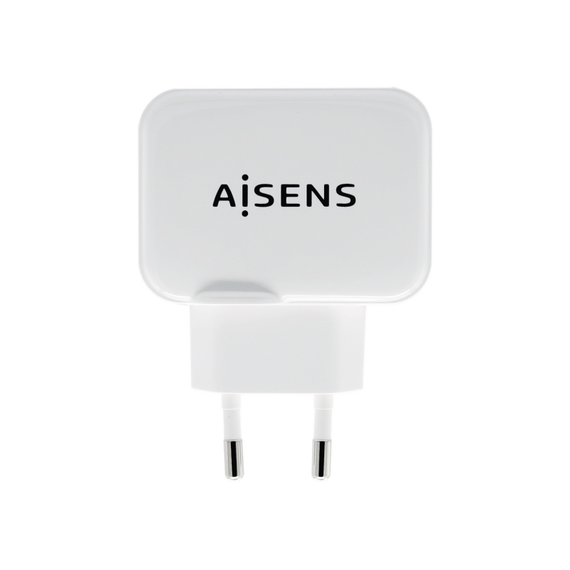 AISENS CARGADOR USB 17W 5V 3-4A 2xUSB CON CONTROL AI BLANCO