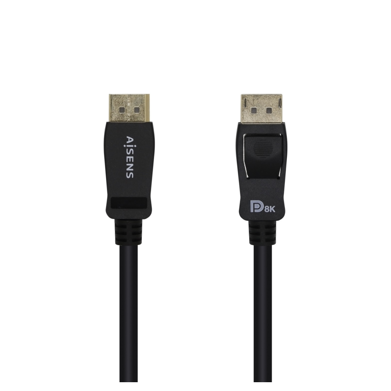 CABLE AISENS DISPLAYPORT CERTIFICADO V1-4 8K60HZ M-M 0-5M NEGRO