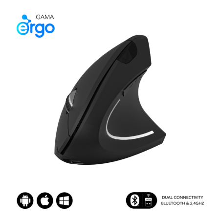 RATON SUBBLIM GLIDE ERGO DUAL NEGRO RECARGABLE