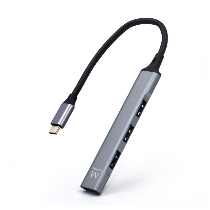 HUB EWENT USB 3-2 GEN 1 USB-C 1 PUERTO USB 3-2 GEN1 + 3 PUERTOS USB 2-0