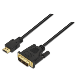 Cable HDMI Aisens A117-0090- DVI Macho - HDMI Macho- 1-8m- Negro