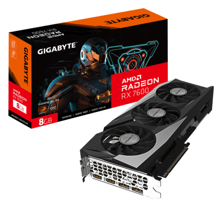 TARJETA GRAFICA GIGABYTE RADEON RX 7600 GAMING OC 8GB DDR6