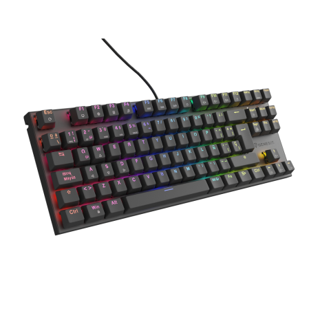 TECLADO GAMING GENESIS THOR 303 TKL RGB NEGRO MECANICO SWITCH OUTEMU ROJO