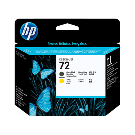 CABEZAL HP 72 NEGRO MATE Y AMARILLO