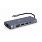 ADAPTADOR MULTIP GEMBIRD USBC 7EN1 HUB3-0,HDMI,VGA,PD,LECTOR TARJETAS,AUDIOGRIS