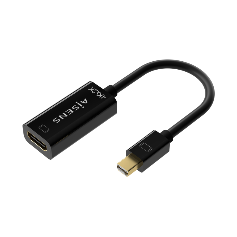 Cable Conversor Aisens A125-0643- Mini Displayport Macho - HDMI Hembra- 15cm- Negro