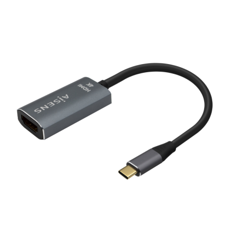 Conversor HDMI 4K 60Hz Aisens A109-0683- HDMI Hembra - USB Tipo-C Macho- 15cm- Gris