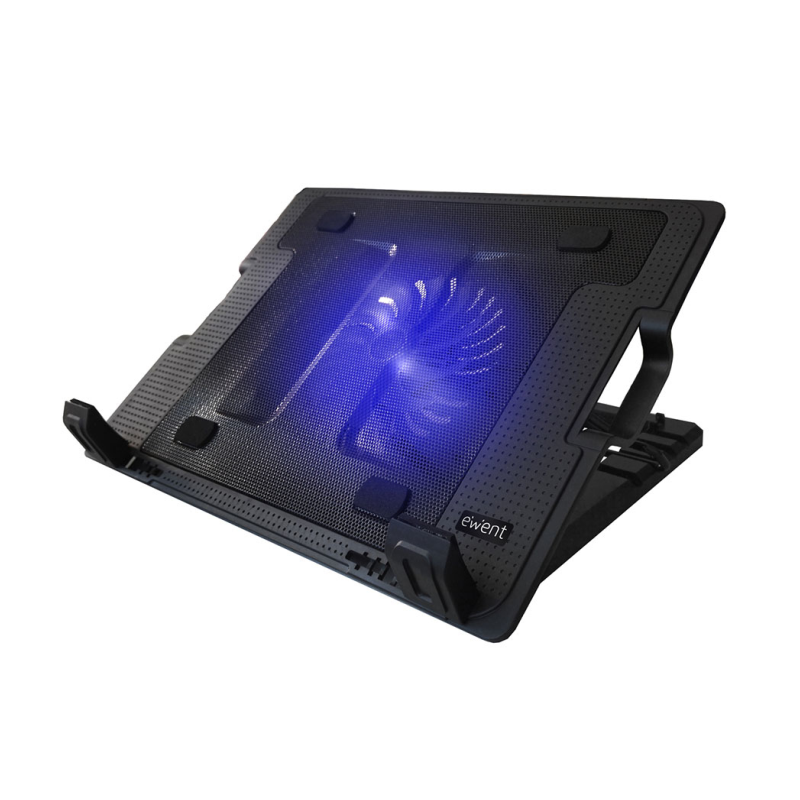 BASE EWENT PORTATIL+1 SILENT SPEED UP TO 17"- 2 PUERTOS USB