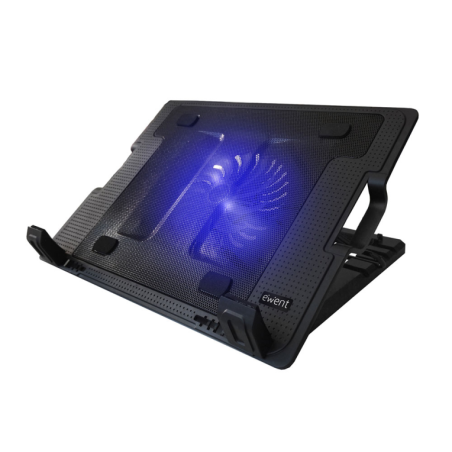 BASE EWENT PORTATIL+1 SILENT SPEED UP TO 17"- 2 PUERTOS USB