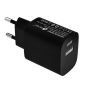 Cargador de Pared Leotec LECSPH20W2K- 1xUSB Tipo-C- 1xUSB- 20W