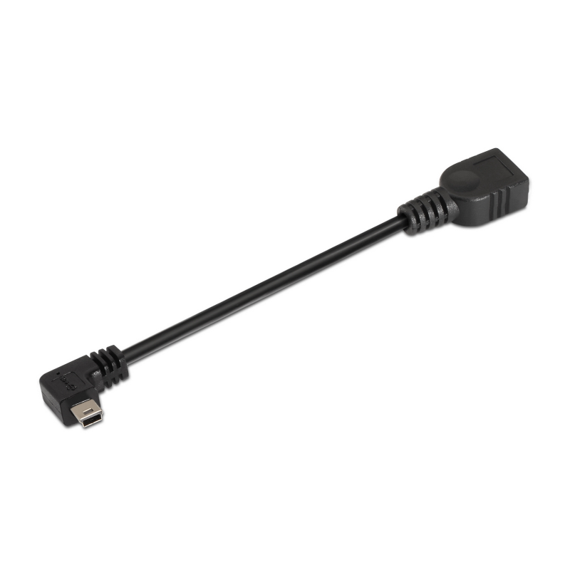 CABLE AISENS USB 2-0 OTG ACODADO TIPO MINI B-M-A-H NEGRO 15CM