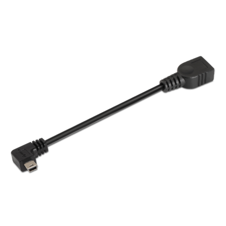 CABLE AISENS USB 2-0 OTG ACODADO TIPO MINI B-M-A-H NEGRO 15CM