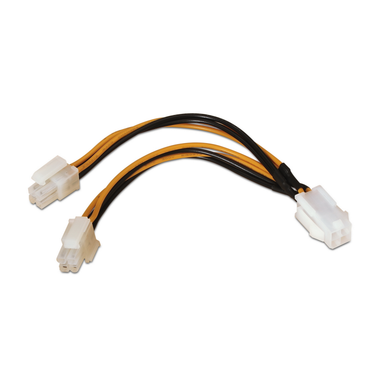 CABLE ALIMENTACION AISENS 4PIN H-4+4PIN M 15CM