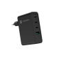 CARGADOR NATEC RIBERA GAN 100W 3XUSB-C + 1XUSB-A PD3-0 QC3-0 NEGRO