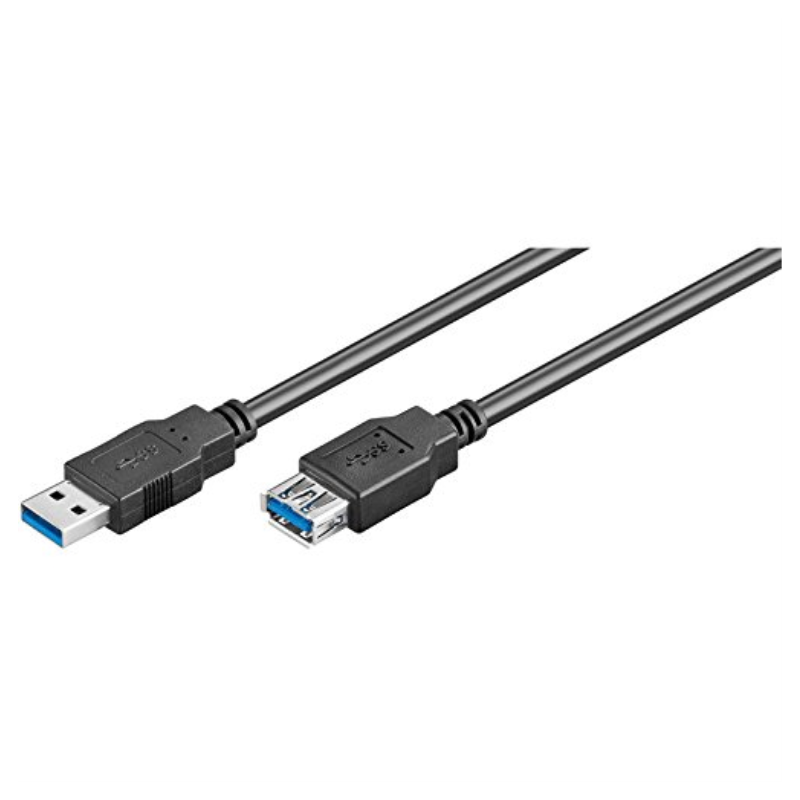 CABLE ALARGADOR USB 3-2 EWENT USB-A MACHO USB-A HEMBRA 1m NEGRO