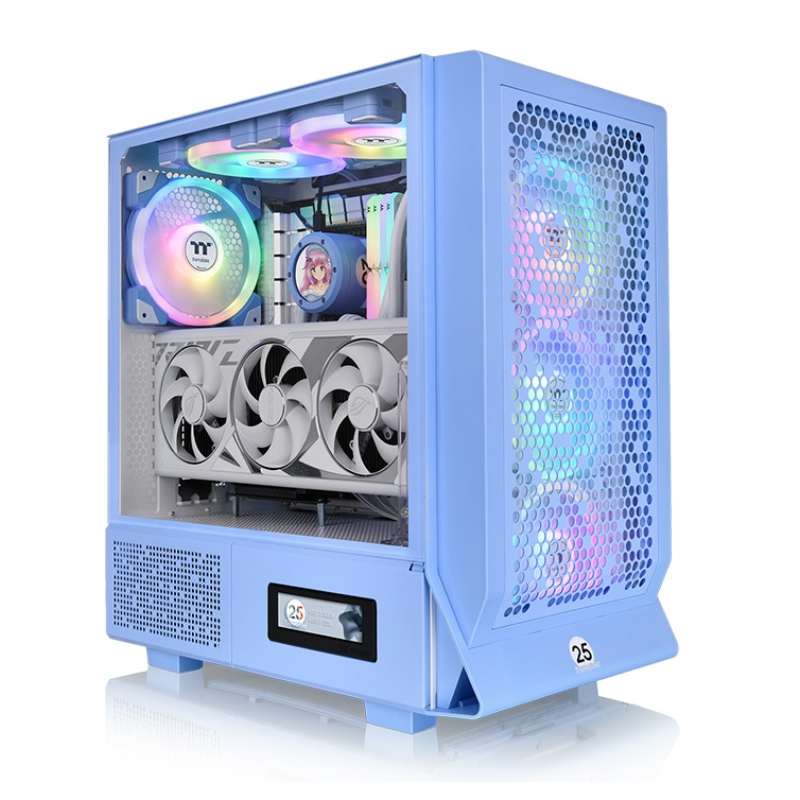 CAJA THERMALTAKE CERES 330 TG HYDRANGEA BLUE ARGB ATX 2XUSB 3-0 SIN FUENTE AZUL