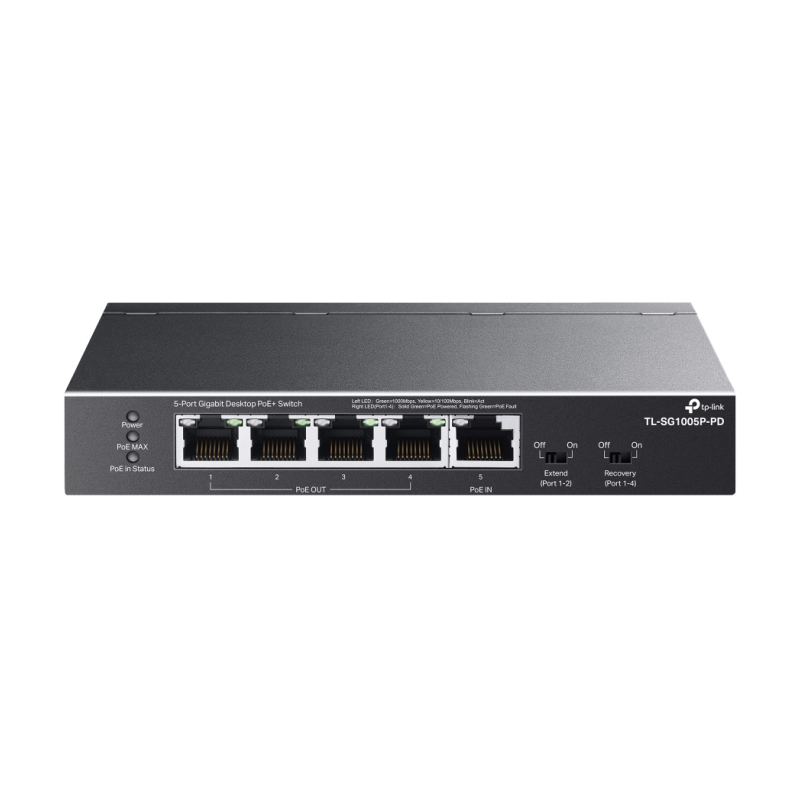 5-PORT GIGABIT DESKTOP SWITCH WITH 4-PORT POE+