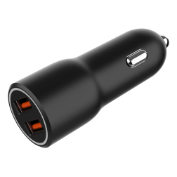 CARGADOR RAPIDO PARA COCHE GEMBIRD CON 2 PUERTOS USB, QC3-0, 36 W, NEGRO