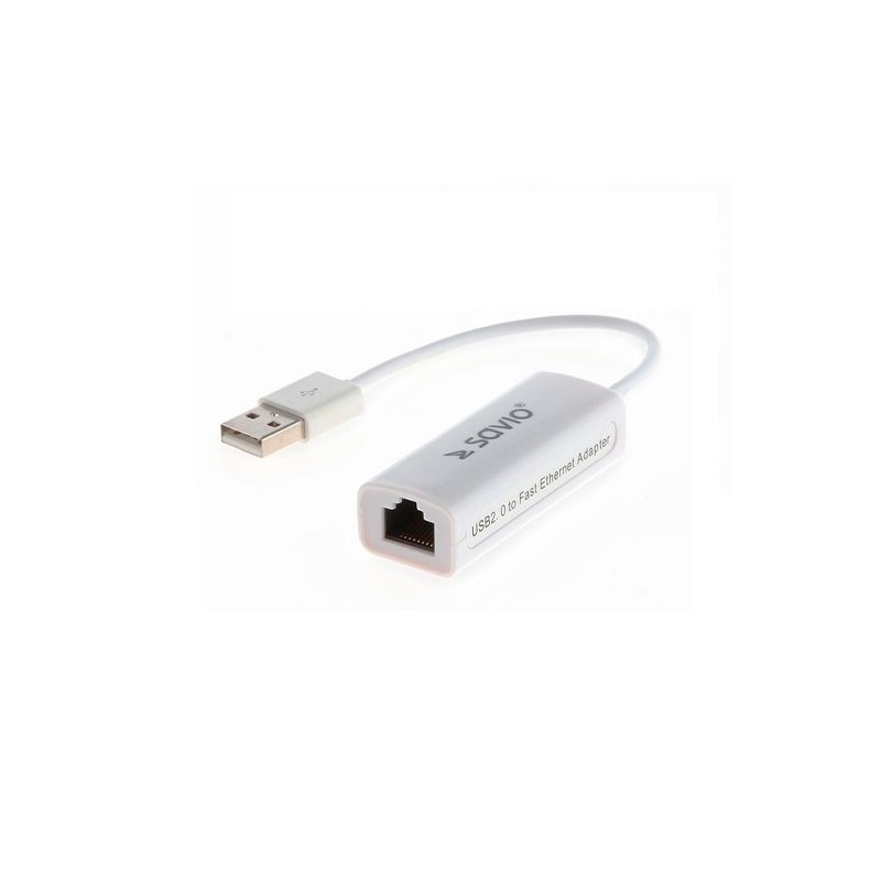 ADAPTADOR USB 2-0 - ETHERNET (RJ-45) SAVIO CL-24