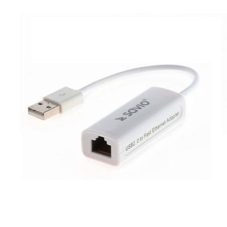 ADAPTADOR USB 2-0 - ETHERNET (RJ-45) SAVIO CL-24