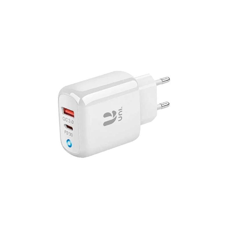 CARGADOR UNICO DUAL USB TIPO(C) Y USB(A) 30W