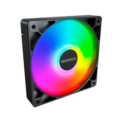 VENTILADOR 120X120 MONTECH GF120 PWM BLACK PACK 3 + HUB