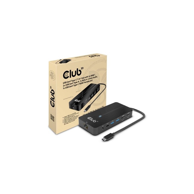 HUB USB CLUB3D GEN1 TIPO-C 7 EN 1