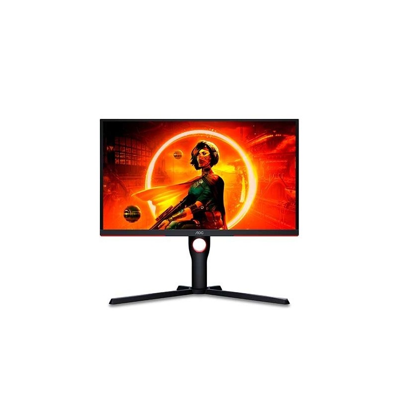 Monitor Gaming AOC 25G3ZM-BK 24-5"- Full HD- 0-5ms- 240Hz- VA- Negro y Rojo