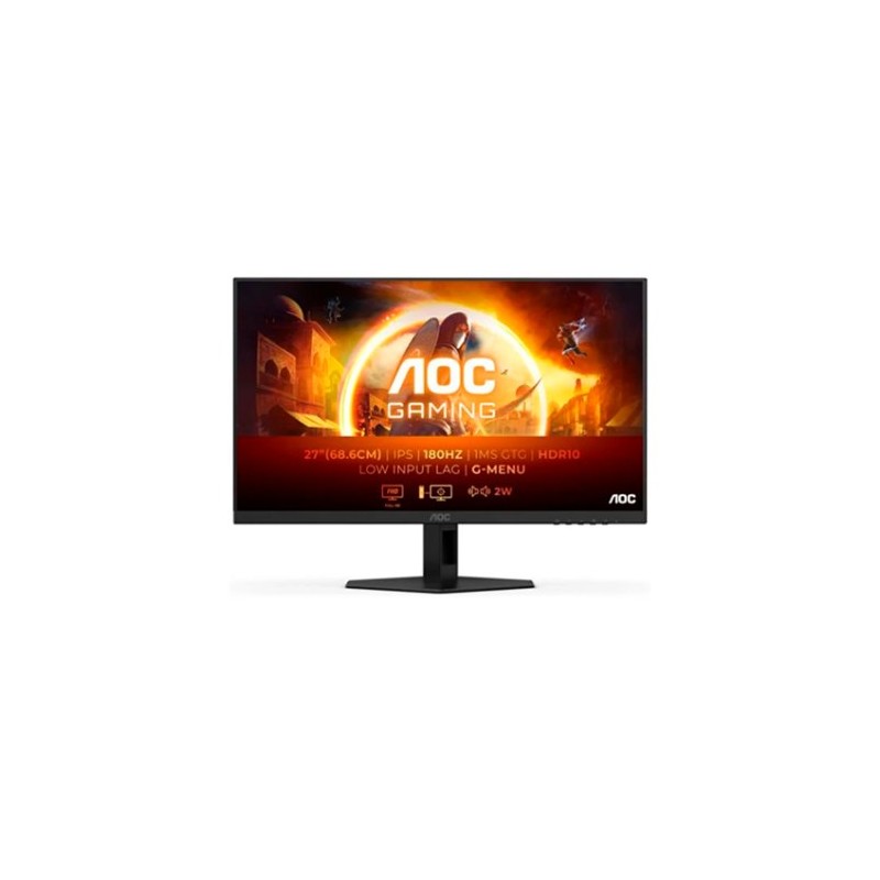 Monitor Gaming AOC 27G4XE 27"- Full HD- 0-5ms- 180Hz- IPS- Multimedia- Negro