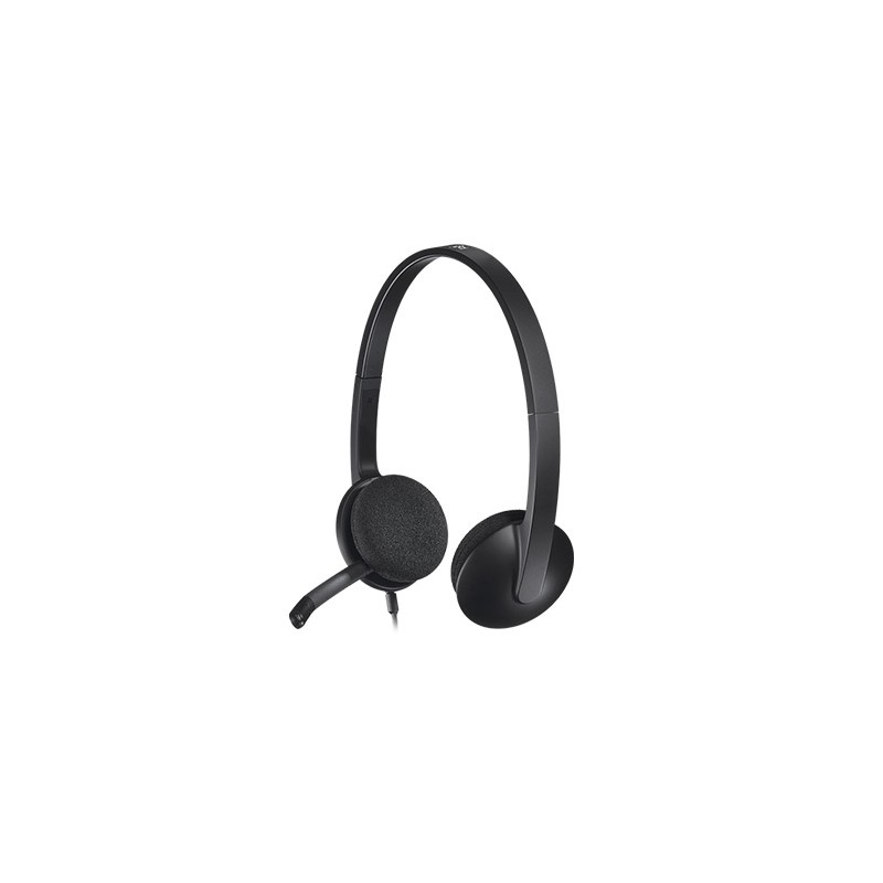 Auriculares Logitech H340- con Micrófono- USB- Negros