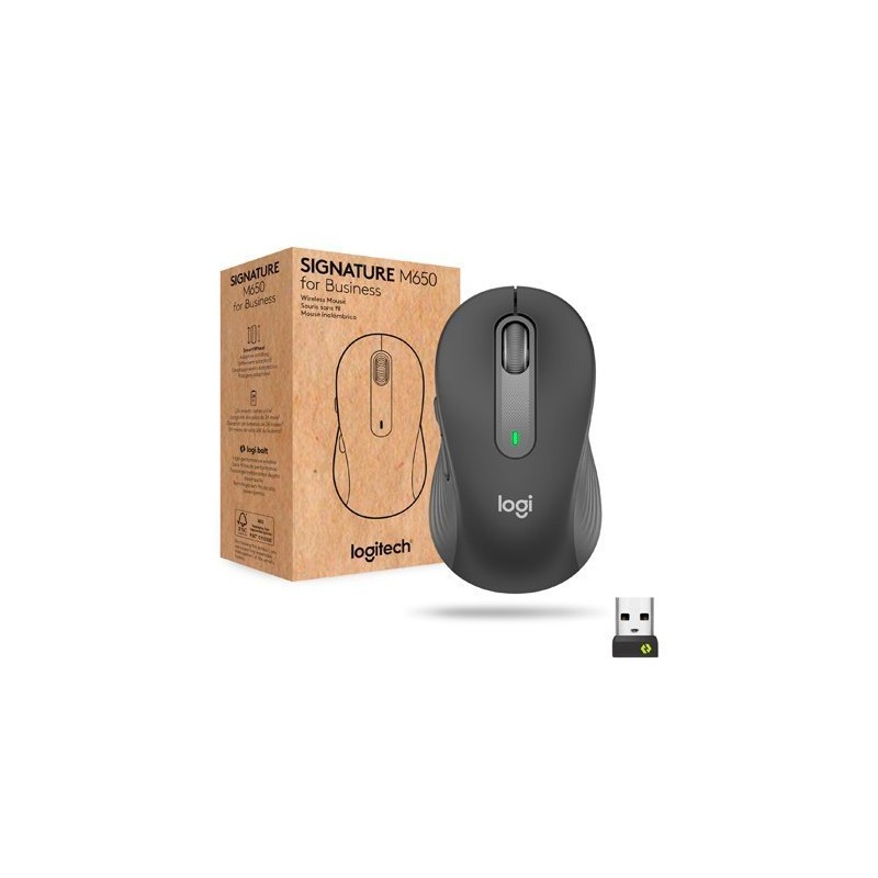 Ratón Inalámbrico por Bluetooth Logitech Signature M650 L- Hasta 2000 DPI