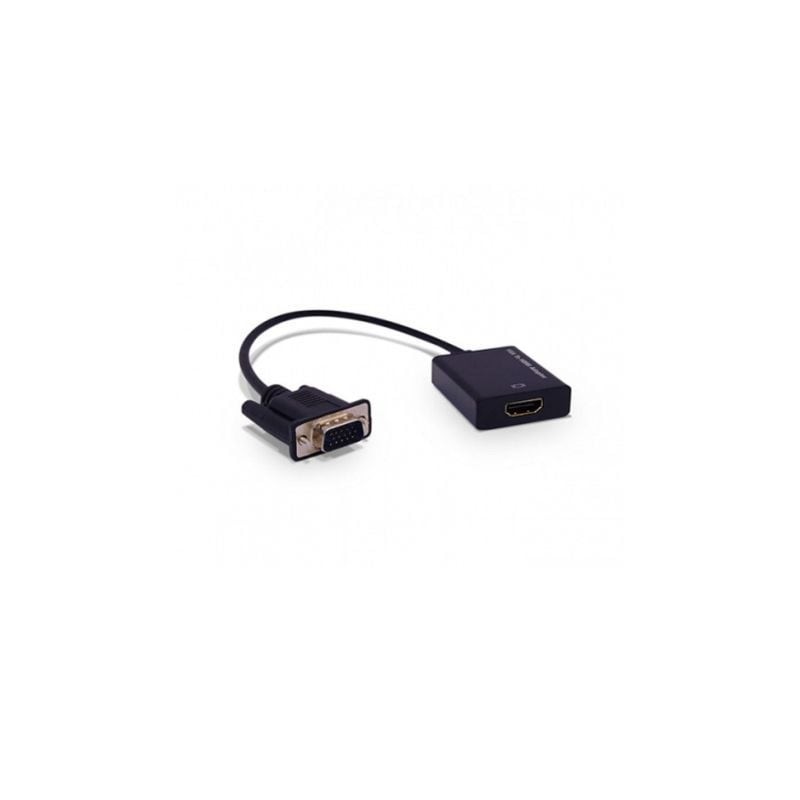 Cable Conversor 3GO C132 HDMI Hembra - VGA Macho- 28-5cm- Negro