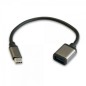 Cable USB 2-0 3GO C136- USB Tipo-C Macho - USB Hembra- 20cm- Negro