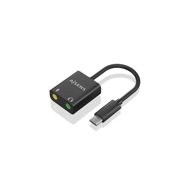 Tarjeta de Sonido Aisens A109-0767- USB-C Macho - 2xJack 3-5 Hembra