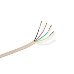 Bobina de Cable de Teléfono Aisens A143-0321 4C- 100m- Beige